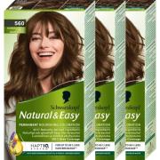 Schwarzkopf Natural&Easy 560 Kashmir Ljusbrun 3-pack