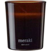 Meraki Dark Wood Scented Candle  Small