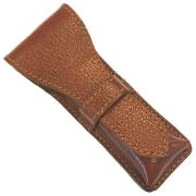Parker Shaving Leather Pouch Brown for Safety Razors