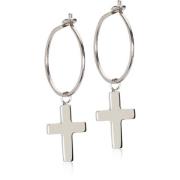 Blomdahl Natural Titanium Ear Ring 14 mm Penda Cross 11 mm