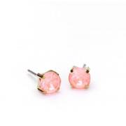 Blomdahl Golden Titanium Pendant Mixed Curved 7 mm, Crystal/White