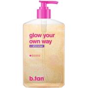 b.tan Glow Your Own Way Shimmer Gradual Self Tan Gel 473 ml