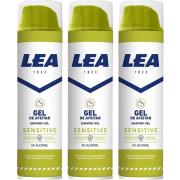 LEA Sensitive Shaving Gel 200 ml x 3