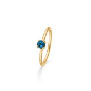 Mads Z Poetry Solitaire London Blue Ring 14 kt. Gold 1546051