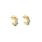 Suzanne Kalan Rainbow Mini Hoops Ohrringe 14 kt. Gold PE696-YGPSTL