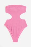 H&M Bandeau-Badeanzug Rosa, Badeanzüge in Größe 50. Farbe: Pink