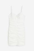 H&M Drapiertes Kleid Weiß, Alltagskleider in Größe XL. Farbe: White 01...