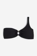 H&M Gepolstertes One-Shoulder-Bikinitop Schwarz, Bikini-Oberteil in Gr...