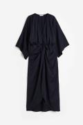 H&M Kleid mit V-Ausschnitt Marineblau, Party kleider in Größe XS. Farb...