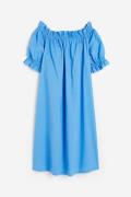 H&M Off-Shoulder-Kleid Blau, Alltagskleider in Größe XS. Farbe: Blue