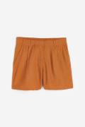 H&M Shorts aus Leinenmix Hellbraun in Größe 34. Farbe: Light brown