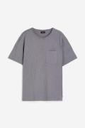 H&M T-Shirt mit Tasche Regular Fit Dunkelgraumeliert in Größe XS. Farb...