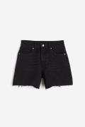 H&M Hohe Denim-Shorts Schwarz in Größe 54. Farbe: Black
