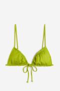 H&M Triangel-Bikinitop Limegrün, Bikini-Oberteil in Größe 44. Farbe: L...