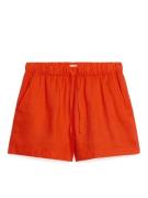 Arket Leinen-Shorts Orange in Größe XS