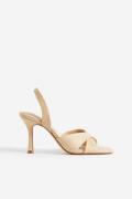 H&M Sandaletten mit Absatz Hellbeige, Heels in Größe 42. Farbe: Light ...