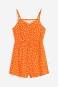 H&M Jumpsuit mit Raffung Orange/Geblümt, Jumpsuits in Größe 146. Farbe...