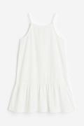 H&M Ärmelloses Baumwollkleid Weiß, Kleider in Größe 170. Farbe: White