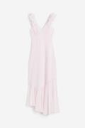H&M Frill-trimmed Mesh Dress Light Pink, Party kleider in Größe M