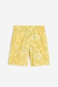 H&M Pull-on-Shorts aus Baumwolle Gelb/No Bad Days in Größe 146/152. Fa...