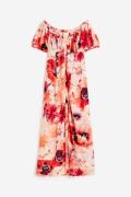 H&M MAMA Off-Shoulder-Kleid Apricot/Geblümt, Kleider in Größe S. Farbe...