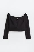H&M Off-Shoulder-Bluse Schwarz, Tops in Größe XXL. Farbe: Black