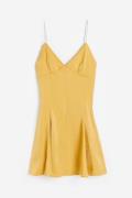 H&M Kleid mit Strassträgern Gelb, Party kleider in Größe XL. Farbe: Ye...