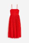 H&M Bandeau-Kleid aus Spitze Rot, Alltagskleider in Größe 38. Farbe: R...