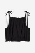 H&M Trägertop mit Volants Schwarz, Tops in Größe S. Farbe: Black