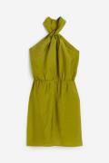 H&M Neckholderkleid Olivgrün, Party kleider in Größe XS. Farbe: Olive ...