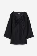 H&M Twillkleid aus Seidenmix Schwarz, Party kleider in Größe 36. Farbe...