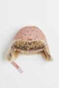 H&M Wasserabweisende Mütze Rosa/Gepunktet, Hut in Größe 62/68. Farbe: ...