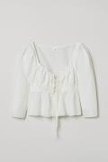 H&M Bluse aus Lyocell-Mix Weiß, Blusen in Größe XL. Farbe: White