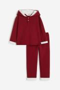 H&M 2-teiliges Baumwollset Dunkelrot, Kleidung Sets in Größe 98. Farbe...