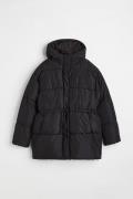 H&M Puffer Jacket mit Tunnelzug Schwarz, Jacken in Größe S. Farbe: Bla...