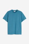 H&M T-Shirt aus Pima-Baumwolle Regular Fit Türkis in Größe XS. Farbe: ...