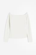 H&M Off-Shoulder-Shirt Weiß, Tops in Größe XXL. Farbe: White