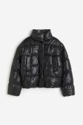 H&M Puffer-Jacke Schwarz/Coating, Jacken in Größe XS. Farbe: Black/coa...