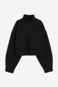 H&M Oversized Pullover mit Turtleneck Schwarz in Größe XL. Farbe: Blac...