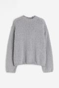 H&M Bouclé-Pullover Grau in Größe M. Farbe: Grey