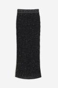 H&M Paillettenrock aus Seidenmix Schwarz, Röcke in Größe S. Farbe: Bla...