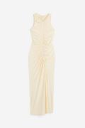 H&M Gerafftes Kleid Cremefarben, Alltagskleider in Größe XL. Farbe: Cr...