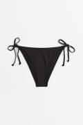H&M Tie-Tanga Bikinihose Schwarz, Bikini-Unterteil in Größe 42. Farbe:...