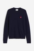 Double A By Wood Tay Badge Lambswool Jumper Navy, Pullover in Größe M