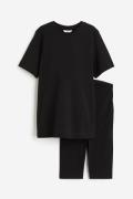 H&M MAMA 2-teiliges Baumwollset Schwarz, Tops in Größe XL. Farbe: Blac...