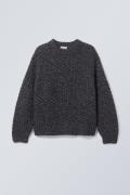 Weekday Oversized-Pullover aus Wollmischung Schwarz in Größe L. Farbe:...