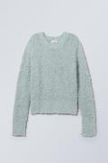 Weekday Flauschiger Pullover Judi Taubenblau in Größe XL. Farbe: Dusty...