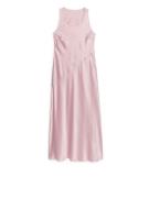 Arket Slipkleid aus Seide Rosa, Alltagskleider in Größe L. Farbe: Pink