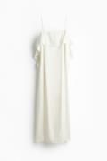 H&M Slipkleid mit Volantbesatz Weiß, Alltagskleider in Größe 42. Farbe...