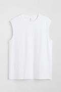 H&M COOLMAX® Top Regular Fit Weiß, Westen in Größe L. Farbe: White